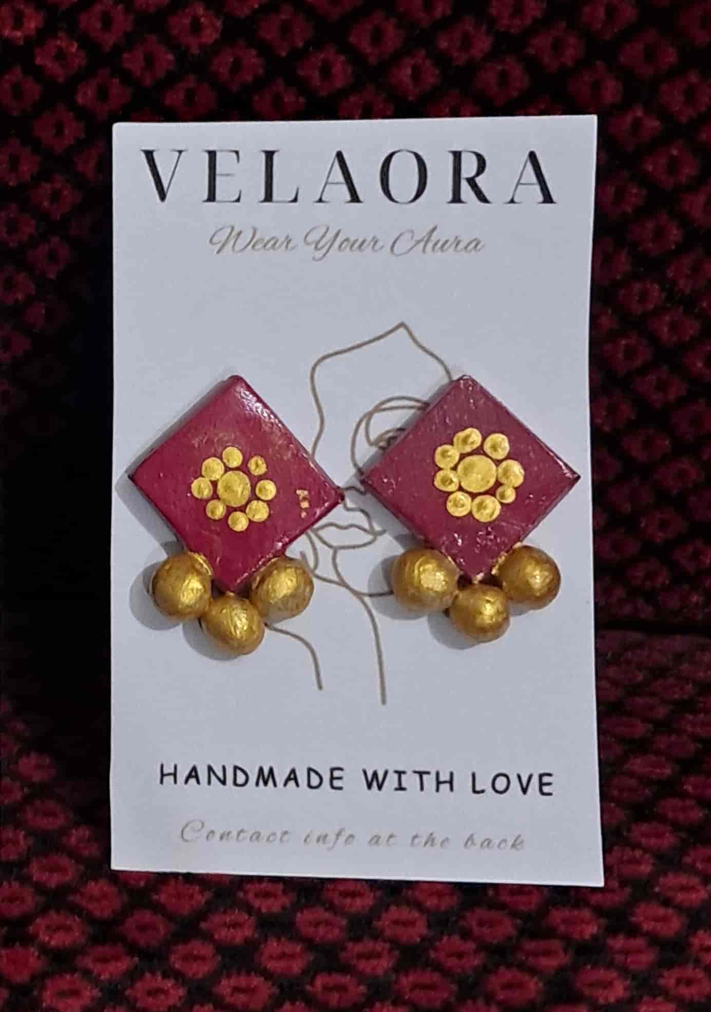 Scarlet square majenta by Velaora Jewels